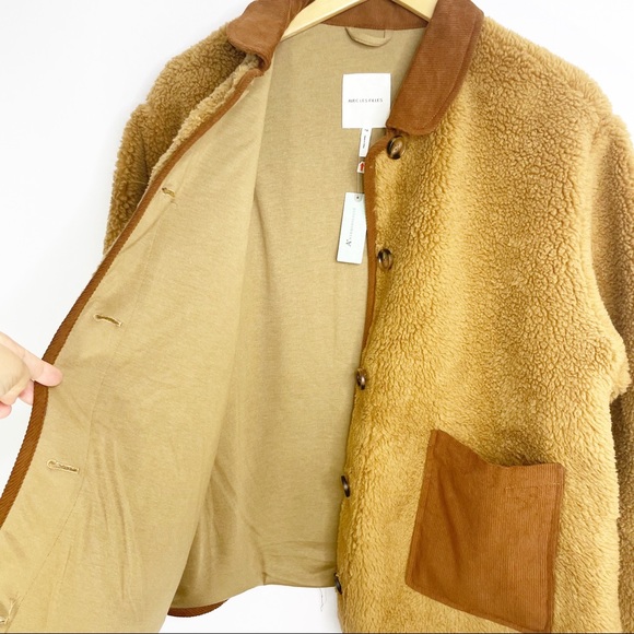 Anthropologie VIRGINIA Soft Sherpa Shirt Jacket Shacket 1X - Picture 8 of 14